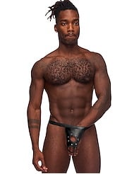 Front view of APOLLO COCK AND BALL RING BACKLESS UNDERWEAR