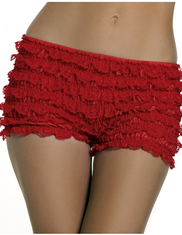 Ruffle Shorts ALT1 view Color: RD