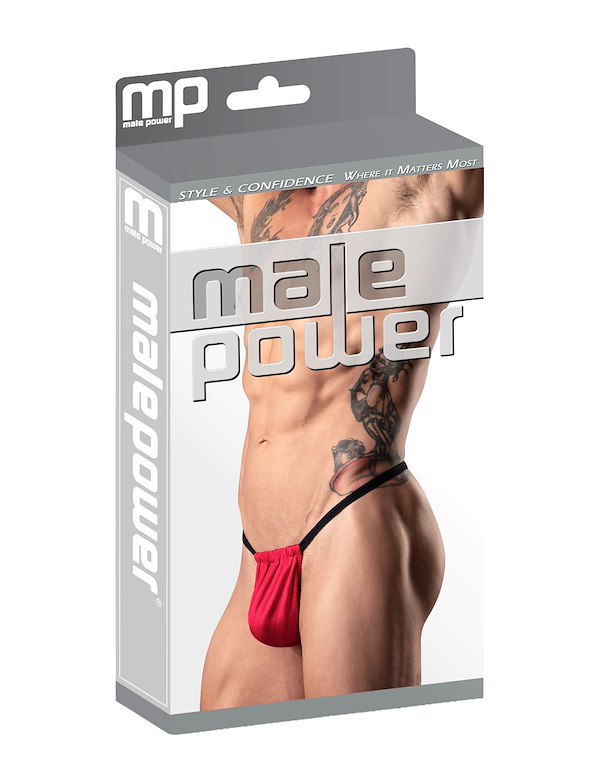 SATIN SPANDEX G-STRING ALT3 view Color: RD