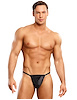 Additional BLACK view of product SATIN SPANDEX G-STRING with color code BK