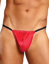 Additional  view of product MENS SATIN POSING STRAP with color code RD