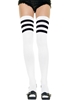 Additional WHITE/BLACK view of product ATHLETIC THIGH HIGH with color code WB