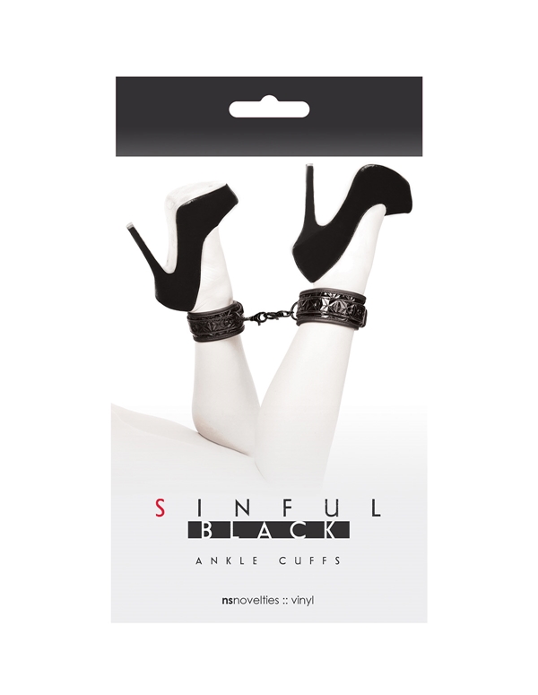 Sinful Ankle Cuffs ALT1 view Color: BK