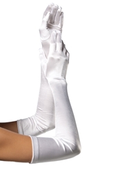 Additional  view of product SATIN OPERA GLOVES with color code WH