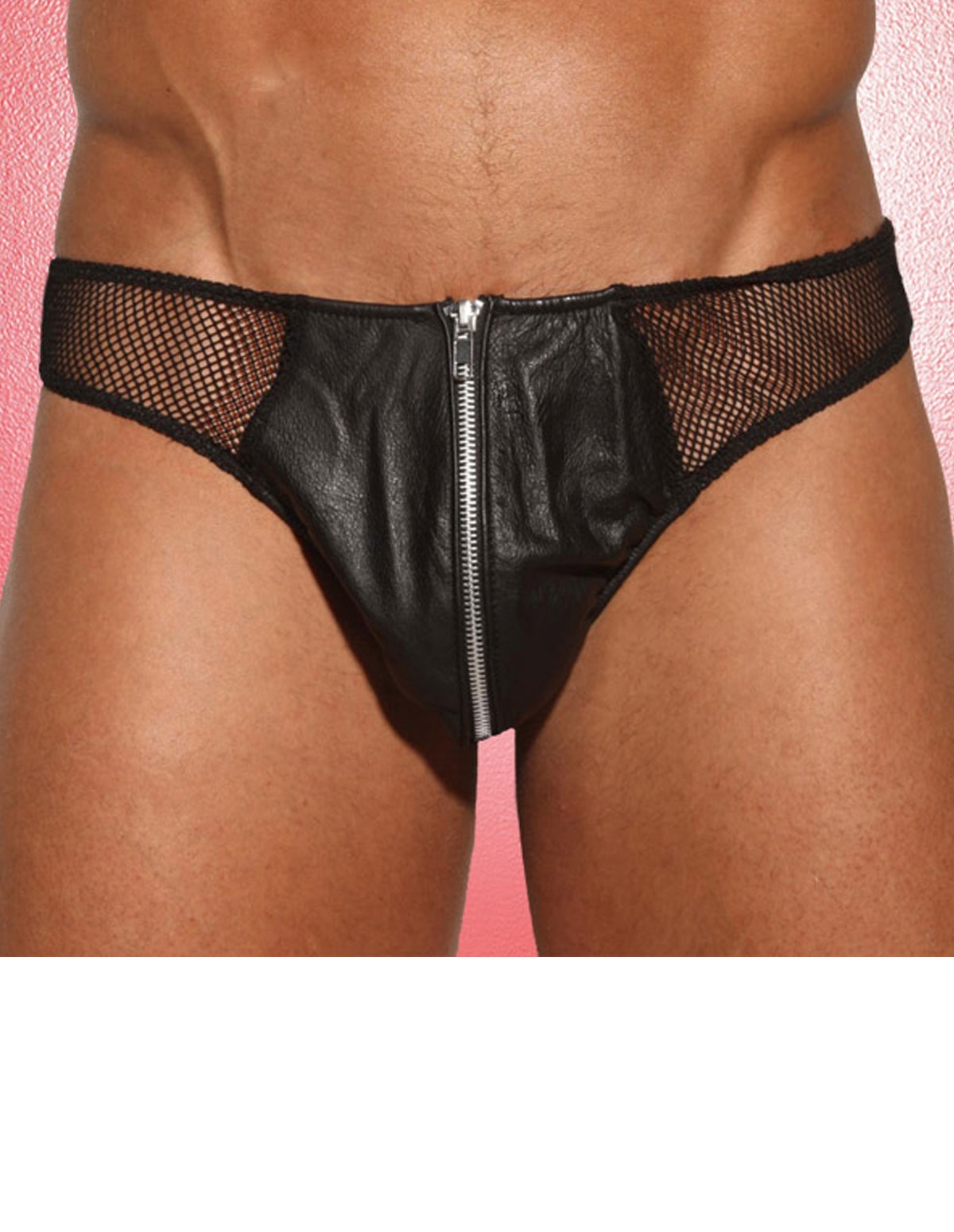 alternate image for Pleather Net Thong