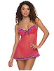 Additional ROUGE RED view of product RUFFLES GALORE BABYDOLL with color code PPP